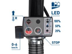 NEM ELADHATÓ-NINCSkézikönyakkus talicska, 24V, 1 db ólomsavas akku, 1db töltő, 12000 mAh, max.150 kg, direktmeghajtású m