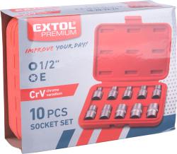 bitdugófej klt. belső, 10db, TORX,  1/2"×38mm (E8-10-11-12-14-16-18-20-22-24), CrV/S2