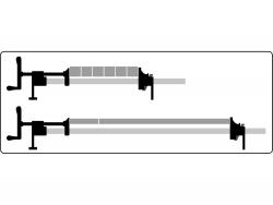 csőtengelyes szorító (táblásító / csavaros asztalos csőszorító) , 1/2", acél