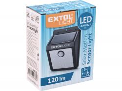 éjszakai készenléti LED lámpa, 0,4W, 16 LED; 120 Lm, napelem+szenzor, Li-ion akkus, 1200 mAh, falra szerelhető