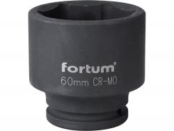 gépi (impakt) dugófej 3/4", 60mm, L 70 mm, feketített, FORTUM