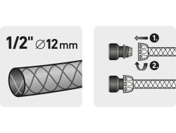 gyorscsatlakozó, réz; 1/2", stoppos