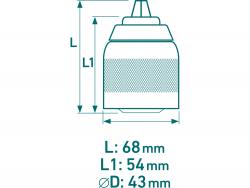 gyorstokmány 2-13mm, 1/2"-20UNF menetes csatlakozás, fém