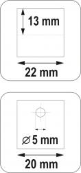 peremező és lyukasztó fogó, peremmélység 13mm, pofaszélesség 22mm