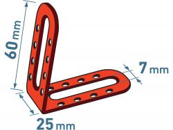 sarok profil lapszintezőhöz (8845010 csempeszintezőhöz) klt. 25 db, 60×60mm, műanyag, L-típusú