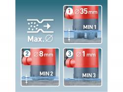 szennyvíz búvárszivattyú, talp magasság 3 méretben állítható, 900 W, szállító teljesítmény: 13m3/h, max. száll. 9 m