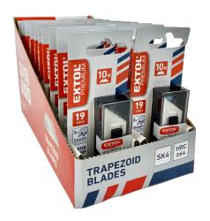 trapézpenge klt. 10 db, 19×61mm, SK4 acél, HRC >64, tripla vágóél